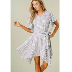 Baby Blue Striped Dress